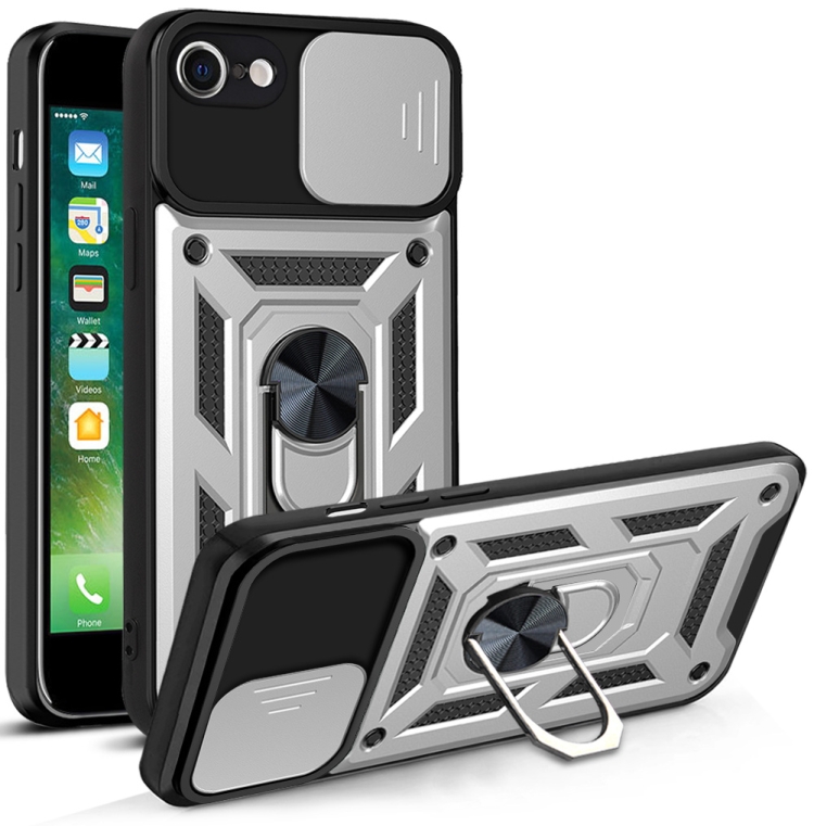 Sliding Camera Cover Design TPU+PC Phone Protective Case For iPhone SE 2022 / SE 2020 / 8 / 7 (Silver)
Sliding Camera Cover Design TPU+PC Phone Protective Case For iPhone SE 2022 / SE 2020 / 8 / 7 (Silver)