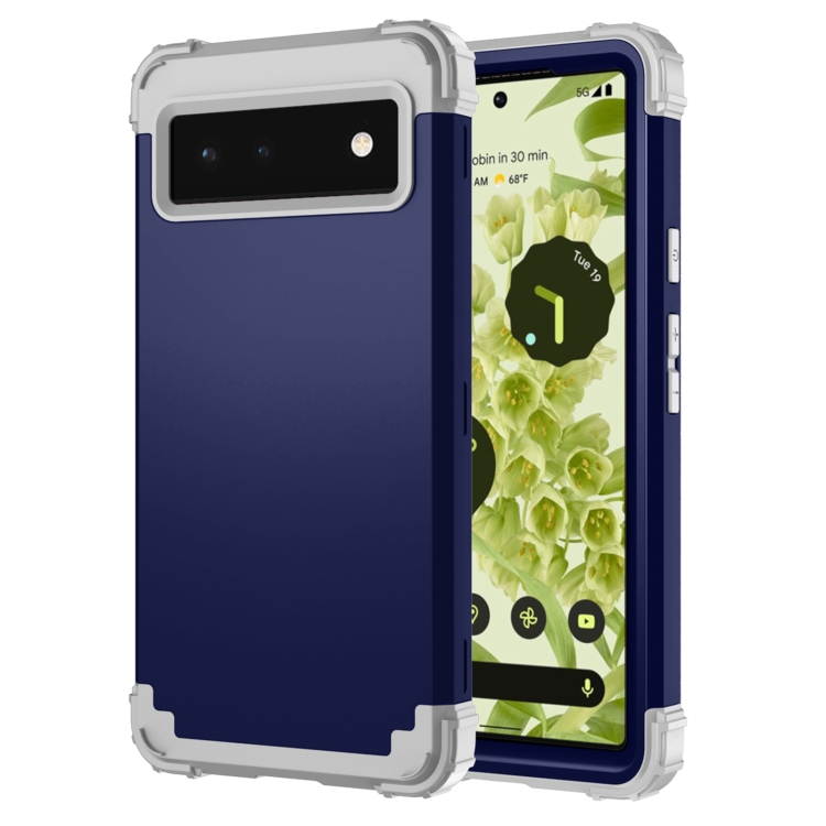 For Google Pixel 6 3 in 1 Shockproof PC + Silicone Protective Phone Case(Navy Blue + Grey)
For Google Pixel 6 3 in 1 Shockproof PC + Silicone Protective Phone Case(Navy Blue + Grey)