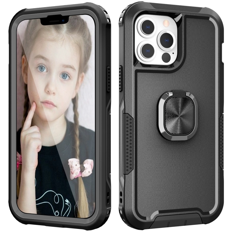 3 in 1 PC + TPU Phone Case with Ring Holder For iPhone 13 Pro(Black)
3 in 1 PC + TPU Phone Case with Ring Holder For iPhone 13 Pro(Black)