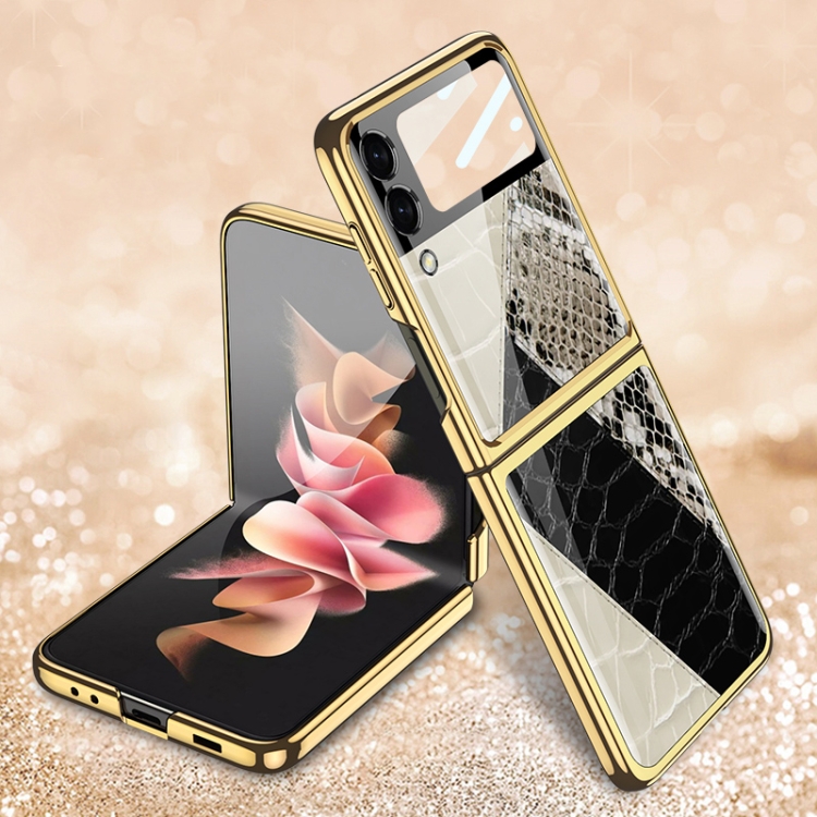 For Samsung Galaxy Z Flip3 5G GKK Texture Pattern Electroplating Tempered Glass Phone Case(Color Block 01)
For Samsung Galaxy Z Flip3 5G GKK Texture Pattern Electroplating Tempered Glass Phone Case(Color Block 01)