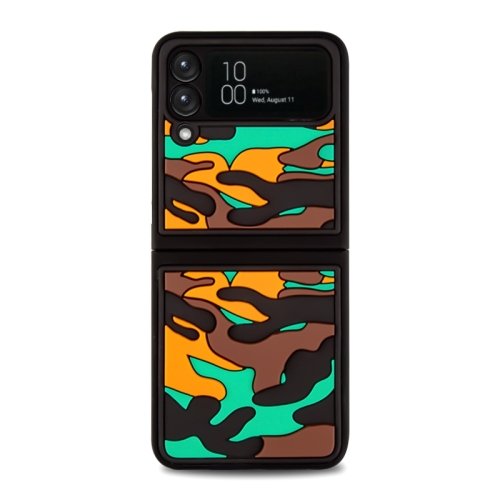 For Samsung Galaxy Z Flip3 5G Camouflage Clouds Embossed Silicone Phone Case(Green+Orange)
For Samsung Galaxy Z Flip3 5G Camouflage Clouds Embossed Silicone Phone Case(Green+Orange)