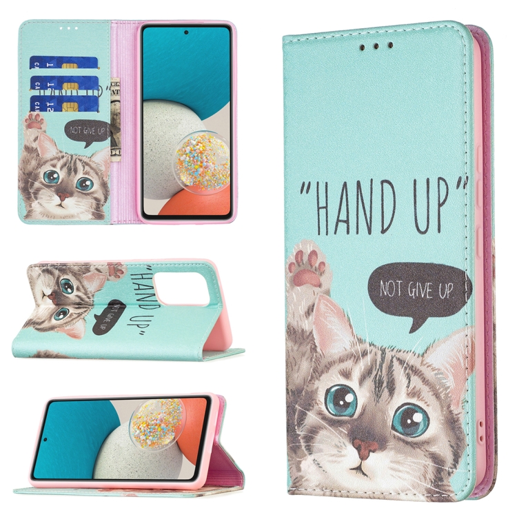 For Samsung Galaxy A53 5G Colored Drawing Pattern Invisible Magnetic PU Leather Phone Case(Cat)
For Samsung Galaxy A53 5G Colored Drawing Pattern Invisible Magnetic PU Leather Phone Case(Cat)