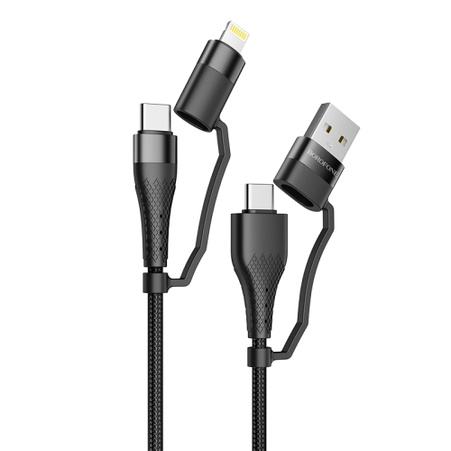 Borofone BU28 USB / Type-C to 8 Pin / Type-C 4 in 1 Multi-functional Charging Data Cable(Black)
Borofone BU28 USB / Type-C to 8 Pin / Type-C 4 in 1 Multi-functional Charging Data Cable(Black)