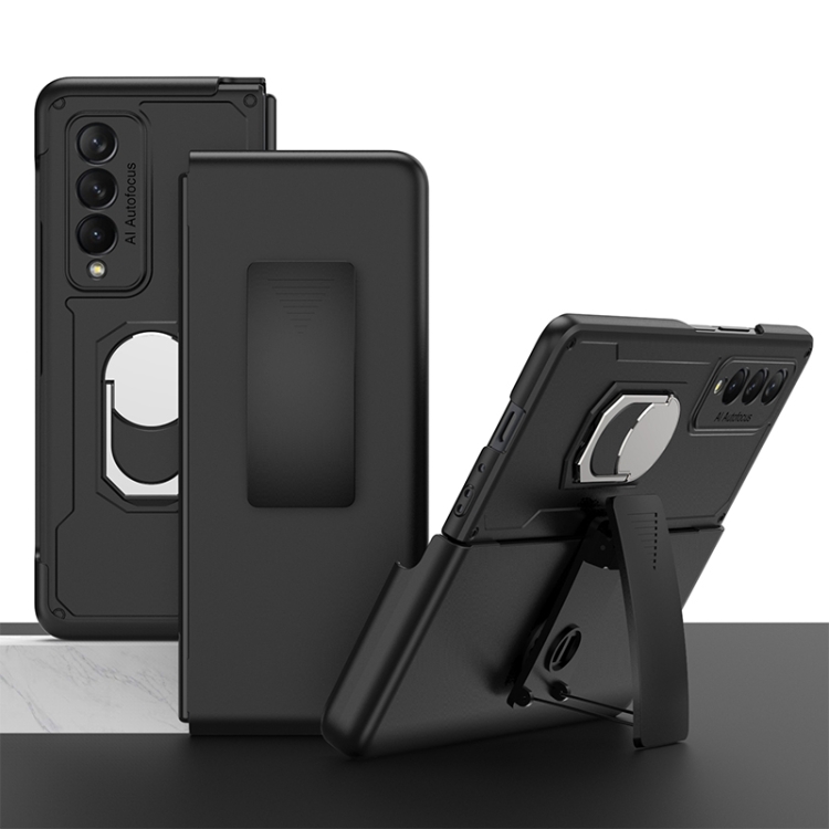 For Samsung Galaxy Z Fold3 5G GKK Foldable Armor Phone Case with Ring & Back Clip Holder(Black)
For Samsung Galaxy Z Fold3 5G GKK Foldable Armor Phone Case with Ring & Back Clip Holder(Black)