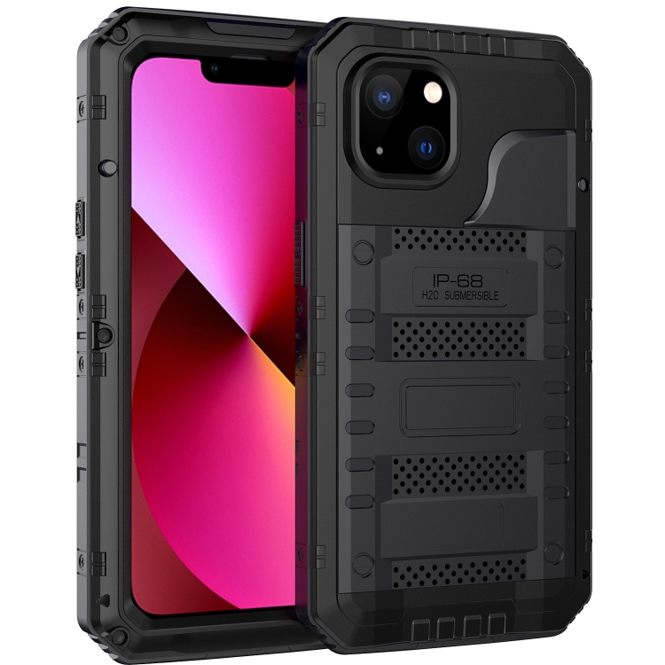 Shockproof Waterproof Dustproof Metal + Silicone Phone Case with Screen Protector For iPhone 13(Black)
Shockproof Waterproof Dustproof Metal + Silicone Phone Case with Screen Protector For iPhone 13(Black)