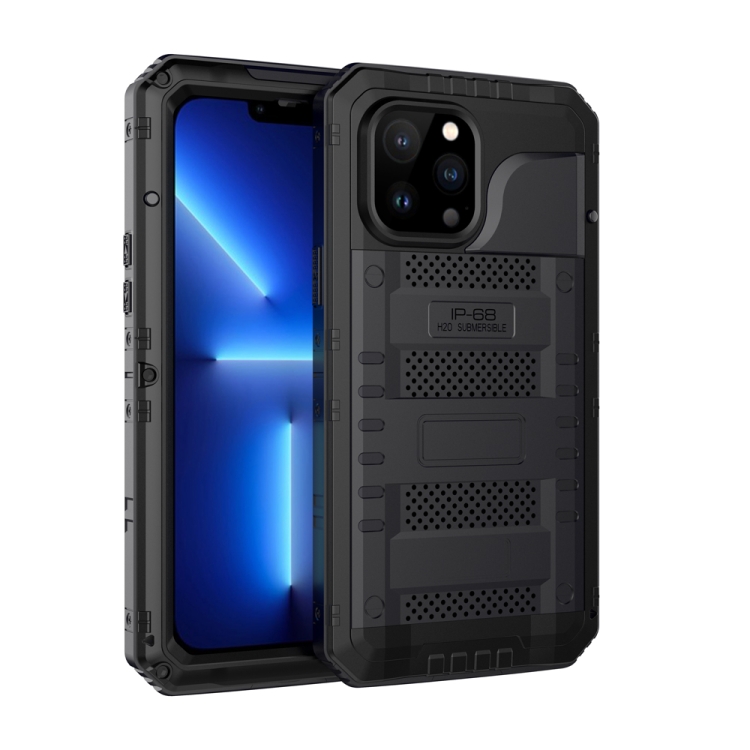 Shockproof Waterproof Dustproof Metal + Silicone Phone Case with Screen Protector For iPhone 13 Pro(Black)
Shockproof Waterproof Dustproof Metal + Silicone Phone Case with Screen Protector For iPhone 13 Pro(Black)