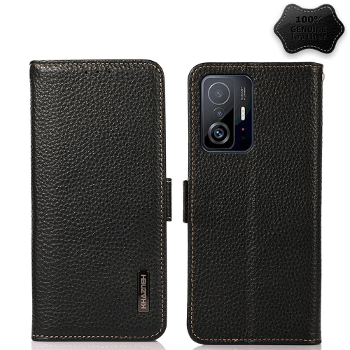 For Xiaomi Mi 11T / Mi 11T Pro KHAZNEH Side-Magnetic Litchi Genuine Leather RFID Phone Case(Black)
For Xiaomi Mi 11T / Mi 11T Pro KHAZNEH Side-Magnetic Litchi Genuine Leather RFID Phone Case(Black)