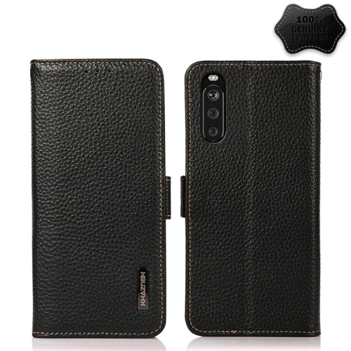 For Sony Xperia 10 III KHAZNEH Side-Magnetic Litchi Genuine Leather RFID Case(Black)
For Sony Xperia 10 III KHAZNEH Side-Magnetic Litchi Genuine Leather RFID Case(Black)