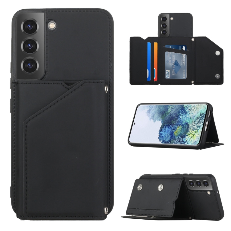 For Samsung Galaxy S22 5G Skin Feel PU + TPU + PC Phone Case with Card Slots(Black)
For Samsung Galaxy S22 5G Skin Feel PU + TPU + PC Phone Case with Card Slots(Black)