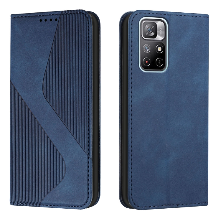 For Xiaomi Redmi Note 11 Skin Feel Magnetic S-type Solid Color Leather Phone Case(Blue)
For Xiaomi Redmi Note 11 Skin Feel Magnetic S-type Solid Color Leather Phone Case(Blue)