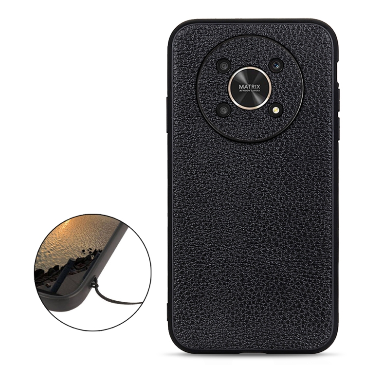 For Honor X30 Accurate Hole Litchi Texture Genuine Leather Shockproof Phone Case(Black)
For Honor X30 Accurate Hole Litchi Texture Genuine Leather Shockproof Phone Case(Black)
