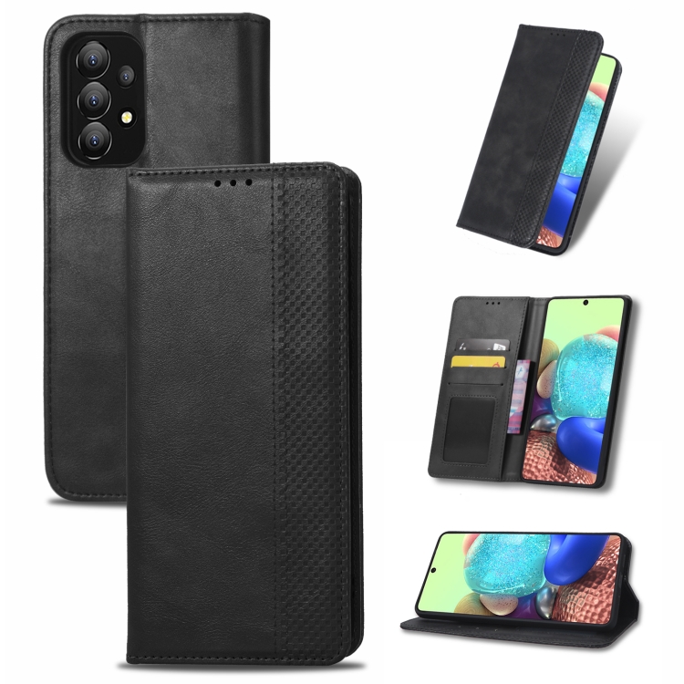 For Samsung Galaxy A73 5G Magnetic Buckle Retro Texture Leather Phone Case(Black)
For Samsung Galaxy A73 5G Magnetic Buckle Retro Texture Leather Phone Case(Black)