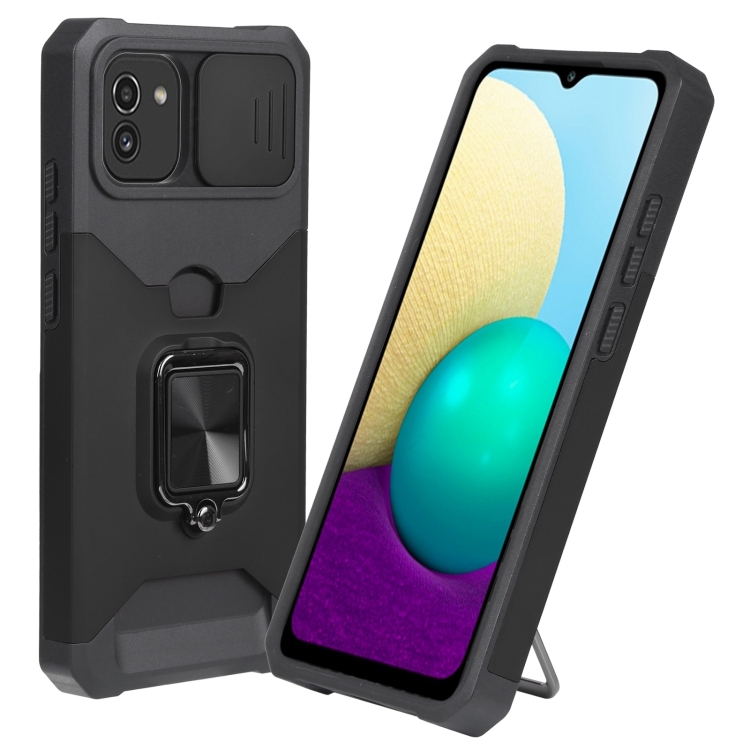 For Samsung Galaxy A03 Sliding Camera Cover Design PC + TPU Shockproof Phone Case(Black)
For Samsung Galaxy A03 Sliding Camera Cover Design PC + TPU Shockproof Phone Case(Black)