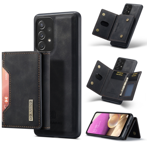 

For Samsung Galaxy A33 5G DG.MING M2 Series 3-Fold Multi Card Bag + Magnetic Phone Case(Black)