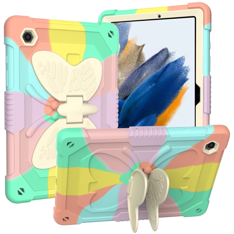 For Samsung Galaxy Tab A8 10.5 2021 Beige PC + Silicone Holder Tablet Case(Colorful Rose Gold) 
For Samsung Galaxy Tab A8 10.5 2021 Beige PC + Silicone Holder Tablet Case(Colorful Rose Gold)