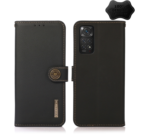 For Xiaomi Redmi Note 11 4G Foreign Version KHAZNEH Custer Genuine Leather RFID Phone Case(Black)
For Xiaomi Redmi Note 11 4G Foreign Version KHAZNEH Custer Genuine Leather RFID Phone Case(Black)