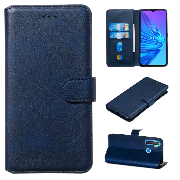 For OPPO Realme 5 Classic Calf Texture Horizontal Flip PU Leather Case, with Holder & Card Slots & Wallet(Blue)
For OPPO Realme 5 Classic Calf Texture Horizontal Flip PU Leather Case, with Holder & Card Slots & Wallet(Blue)