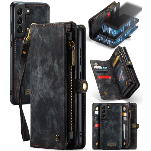 

For Samsung Galaxy S22 5G CaseMe-008 Detachable Multifunctional Horizontal Flip Leather Case(Black)