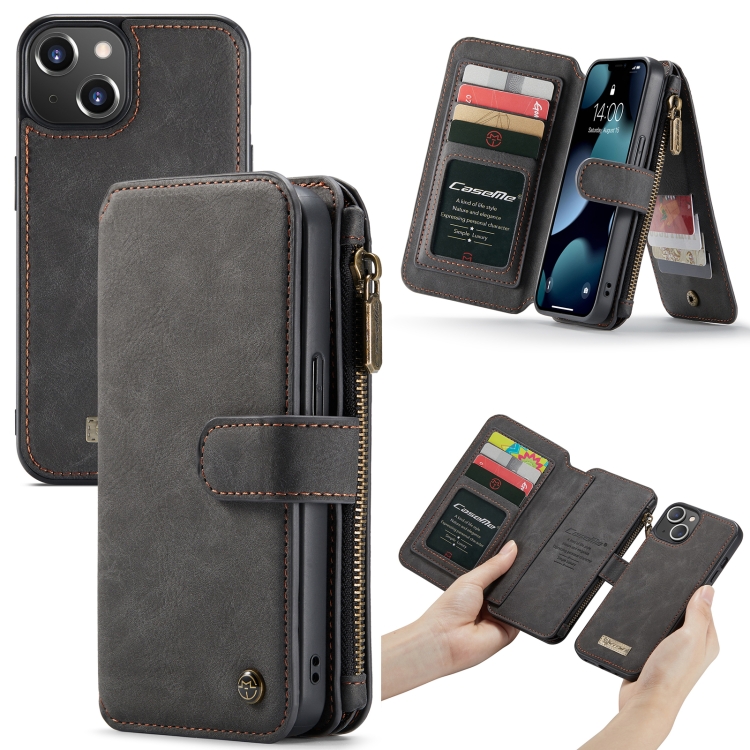 CaseMe 007 Multifunctional Detachable Billfold Phone Leather Case For iPhone 13 mini(Black)
CaseMe 007 Multifunctional Detachable Billfold Phone Leather Case For iPhone 13 mini(Black)