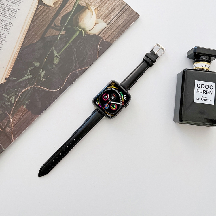 Genuine Leather Watchband For Apple Watch Series 7 41mm / 6&SE&5&4 40mm / 3&2&1 38mm(Black)
Genuine Leather Watchband For Apple Watch Series 7 41mm / 6&SE&5&4 40mm / 3&2&1 38mm(Black)