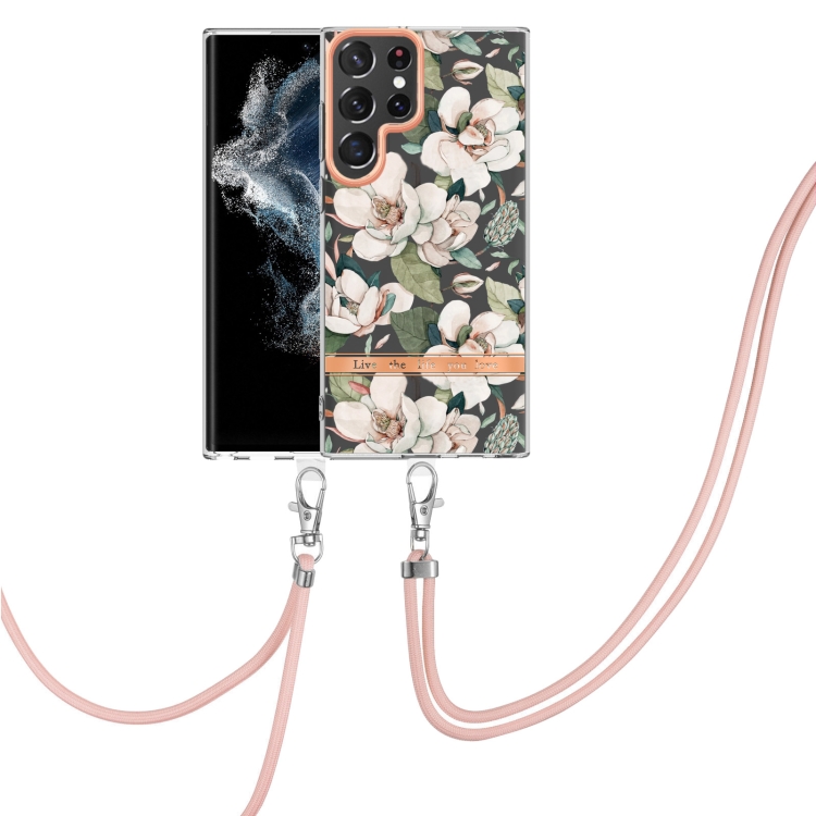 For Samsung Galaxy S22 Ultra 5G Flowers Series TPU Phone Case with Lanyard(Green Gardenia)
For Samsung Galaxy S22 Ultra 5G Flowers Series TPU Phone Case with Lanyard(Green Gardenia)