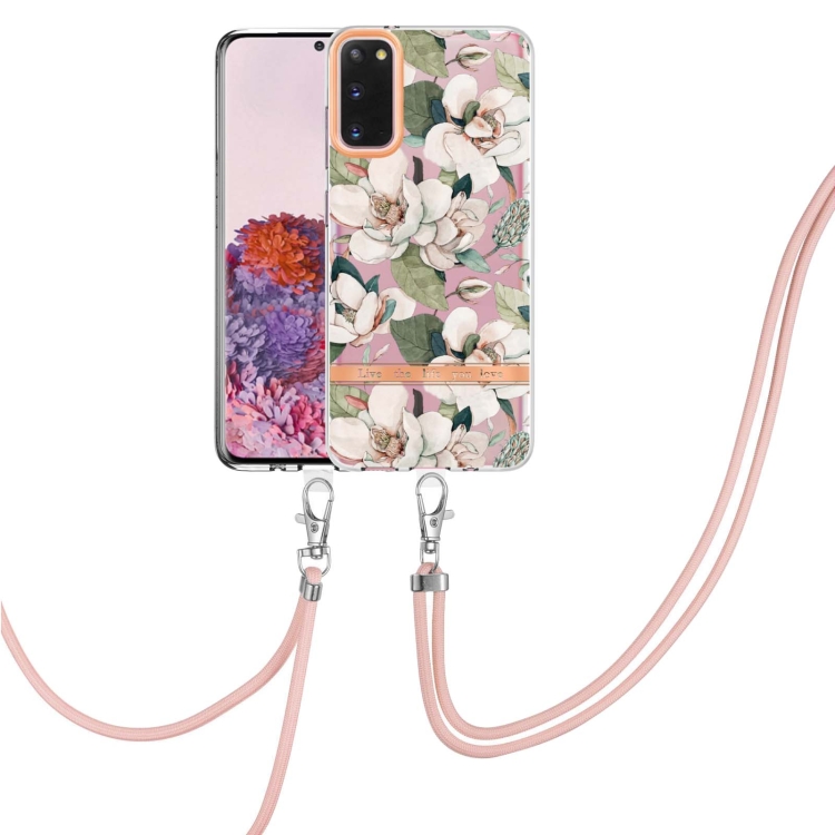 For Samsung Galaxy S20 5G Flowers Series TPU Phone Case with Lanyard(Green Gardenia)
For Samsung Galaxy S20 5G Flowers Series TPU Phone Case with Lanyard(Green Gardenia)