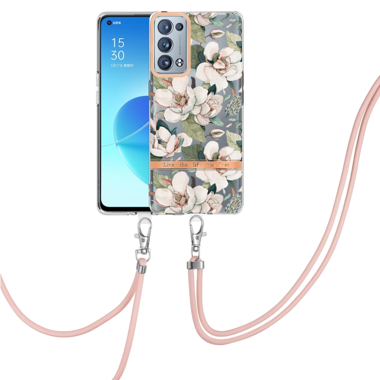 For OPPO Reno6 Pro+ 5G Flowers Series TPU Phone Case with Lanyard(Green Gardenia)
For OPPO Reno6 Pro+ 5G Flowers Series TPU Phone Case with Lanyard(Green Gardenia)