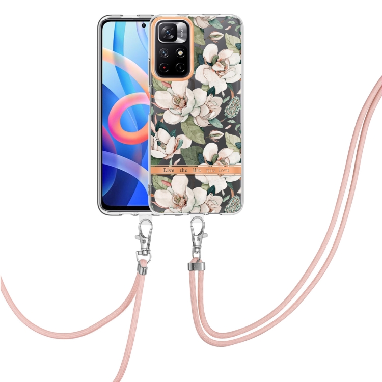 For Xiaomi Redmi Note 11 5G / Poco M4 Pro 5G Flowers Series TPU Phone Case with Lanyard(Green Gardenia)
For Xiaomi Redmi Note 11 5G / Poco M4 Pro 5G Flowers Series TPU Phone Case with Lanyard(Green Gardenia)
