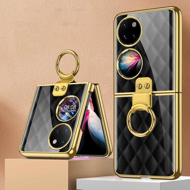 For Huawei P50 Pocket GKK Plaid Pattern Electroplating Glass Phone Case with Ring(Black) 
For Huawei P50 Pocket GKK Plaid Pattern Electroplating Glass Phone Case with Ring(Black)
