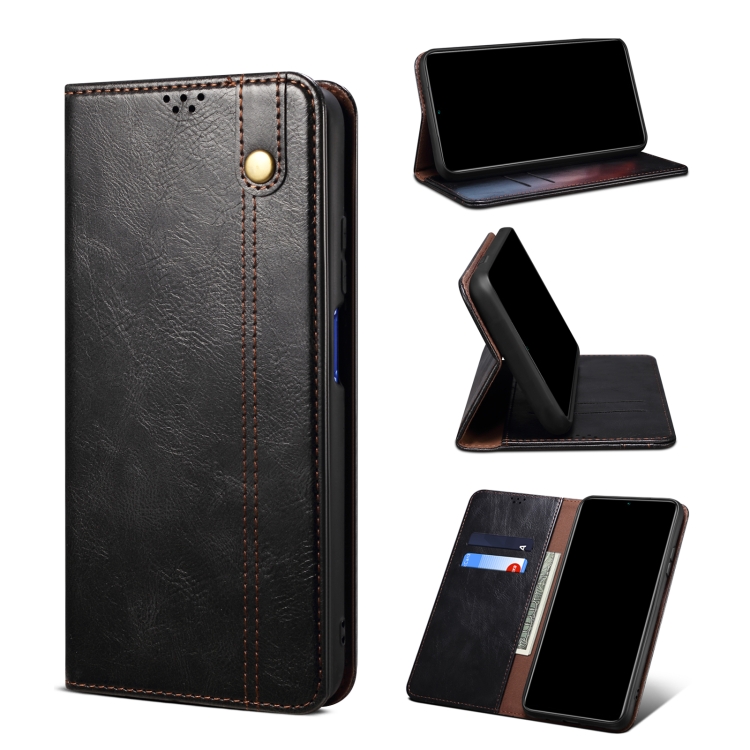 For Samsung Galaxy A33 5G Oil Wax Crazy Horse Texture Leather Phone Case(Black)
For Samsung Galaxy A33 5G Oil Wax Crazy Horse Texture Leather Phone Case(Black)