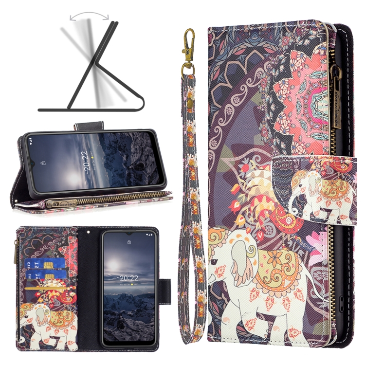 For Nokia G21 / G11 Colored Drawing Pattern Zipper Leather Phone Case(Flower Elephants)
For Nokia G21 / G11 Colored Drawing Pattern Zipper Leather Phone Case(Flower Elephants)