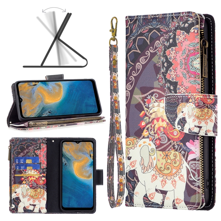 For ZTE Blade A51 Colored Drawing Pattern Zipper Leather Phone Case(Flower Elephants)
For ZTE Blade A51 Colored Drawing Pattern Zipper Leather Phone Case(Flower Elephants)