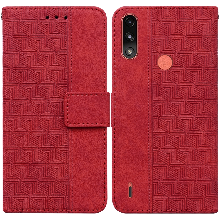 For Motorola Moto E7 Power/E7i Power Geometric Embossed Leather Phone Case(Red)
For Motorola Moto E7 Power/E7i Power Geometric Embossed Leather Phone Case(Red)