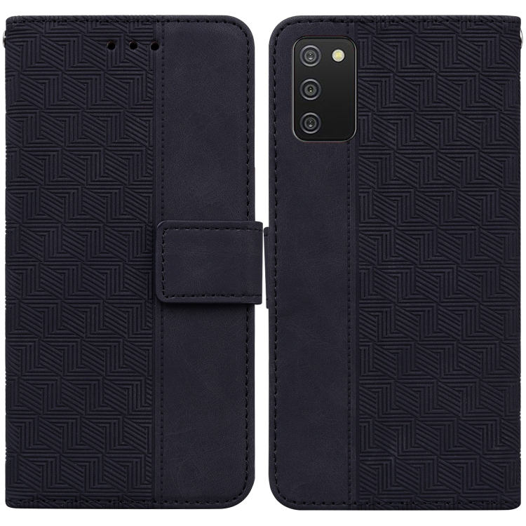 For Samsung Galaxy A02s 164.2mm US Version Geometric Embossed Leather Phone Case(Black)
For Samsung Galaxy A02s 164.2mm US Version Geometric Embossed Leather Phone Case(Black)
