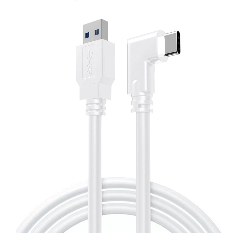 USB Male to USB 3.2 Gen1 Type-C Elbow VR Link Cable For Oculus Quest 1 / 2, Cable Length:5m(White)
USB Male to USB 3.2 Gen1 Type-C Elbow VR Link Cable For Oculus Quest 1 / 2, Cable Length:5m(White)
