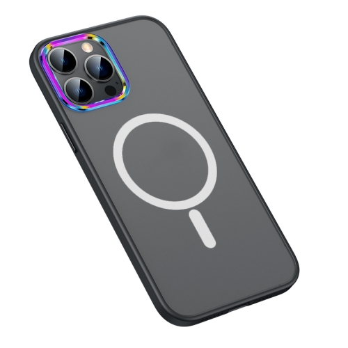 For iPhone 13 Pro Max MagSafe Colorful Metal Lens Ring Matte PC + TPU Phone Case(Black)
For iPhone 13 Pro Max MagSafe Colorful Metal Lens Ring Matte PC + TPU Phone Case(Black)