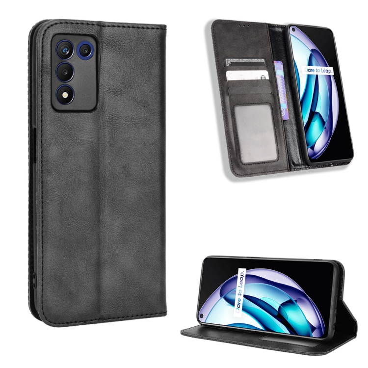 For OPPO Realme Q3T / Q3S Magnetic Buckle Retro Texture Leather Phone Case(Black)
For OPPO Realme Q3T / Q3S Magnetic Buckle Retro Texture Leather Phone Case(Black)