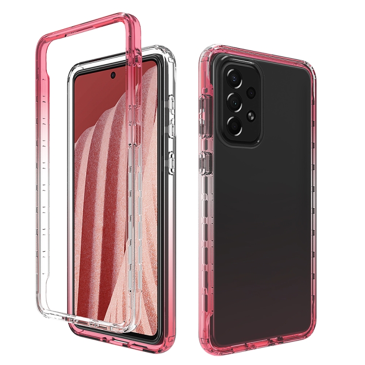 For Samsung Galaxy A73 5G Transparency Two-color Gradient PC + TPU Phone Case(Red)
For Samsung Galaxy A73 5G Transparency Two-color Gradient PC + TPU Phone Case(Red)