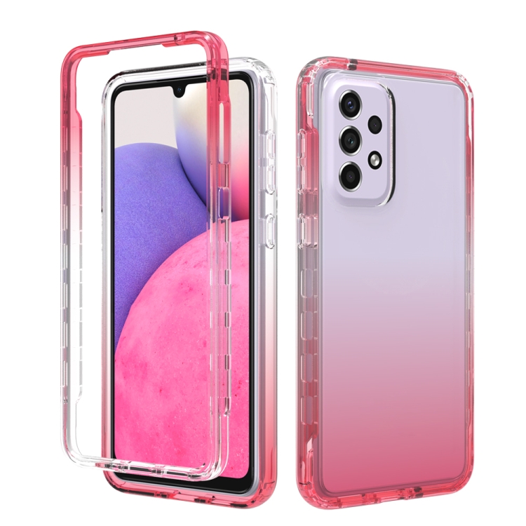For Samsung Galaxy A33 5G Transparency Two-color Gradient PC + TPU Phone Case(Red)
For Samsung Galaxy A33 5G Transparency Two-color Gradient PC + TPU Phone Case(Red)