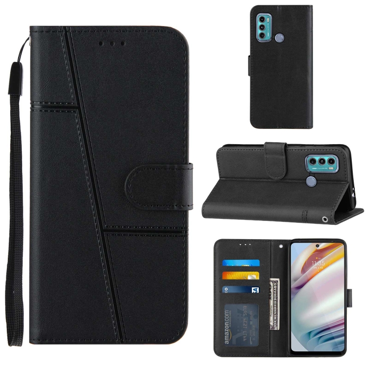 For Motorola Moto G40 / G60 Stitching Calf Texture Buckle Leather Phone Case(Black)
For Motorola Moto G40 / G60 Stitching Calf Texture Buckle Leather Phone Case(Black)