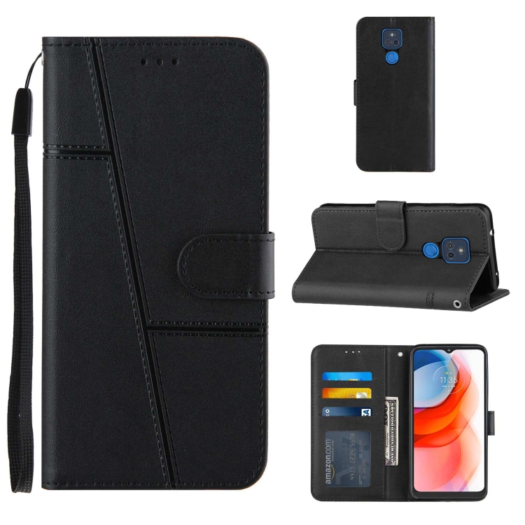 For Motorola Moto G Play 2021 Stitching Calf Texture Buckle Leather Phone Case(Black)
For Motorola Moto G Play 2021 Stitching Calf Texture Buckle Leather Phone Case(Black)