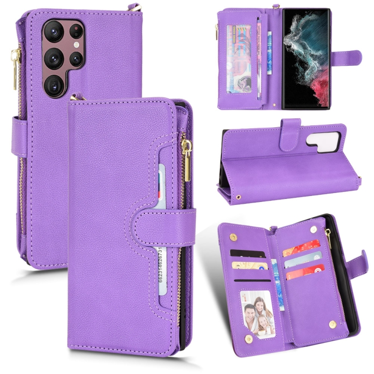 For Samsung Galaxy S22 Ultra 5G Litchi Texture Zipper Leather Phone Case(Purple)
For Samsung Galaxy S22 Ultra 5G Litchi Texture Zipper Leather Phone Case(Purple)