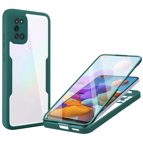 

For Samsung Galaxy A21s Acrylic + TPU 360 Degrees Full Coverage Shockproof Phone Case(Green)