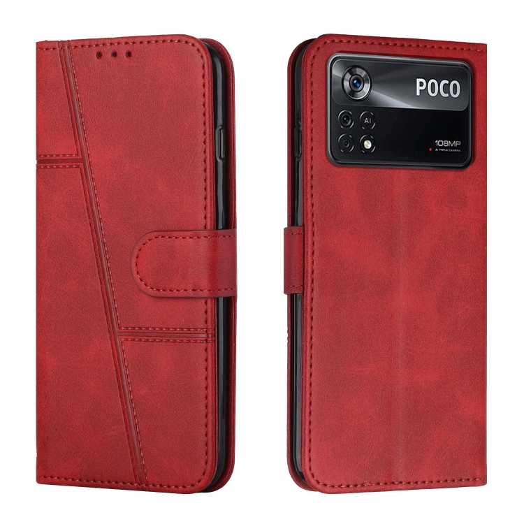 For Xiaomi Poco M4 Pro 5G Stitching Calf Texture Buckle Leather Phone Case(Red)
For Xiaomi Poco M4 Pro 5G Stitching Calf Texture Buckle Leather Phone Case(Red)