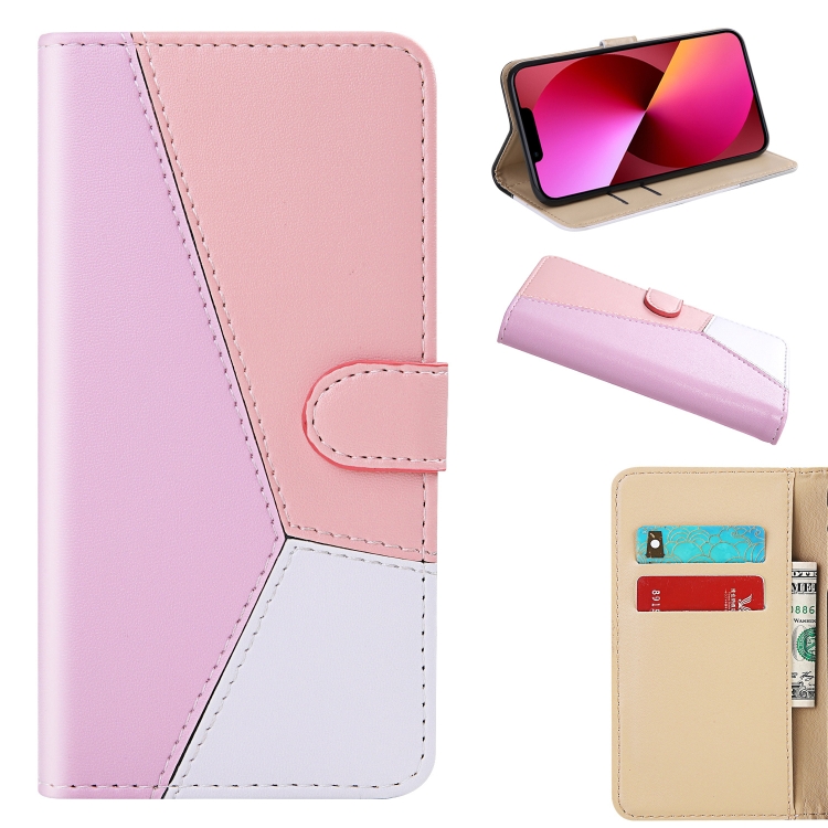 Tricolor Stitching Horizontal Flip Leather Phone Case For iPhone 13(Pink)
Tricolor Stitching Horizontal Flip Leather Phone Case For iPhone 13(Pink)