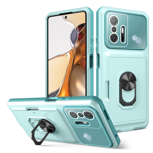 For Xiaomi Mi 11T / 11T Pro Card Ring Holder PC + TPU Phone Case(Light Green)
For Xiaomi Mi 11T / 11T Pro Card Ring Holder PC + TPU Phone Case(Light Green)