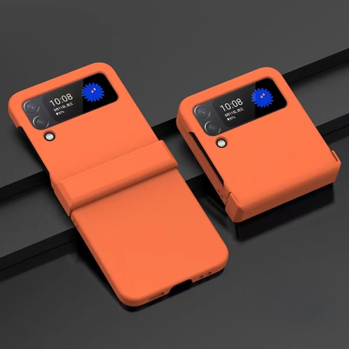 

For Samsung Galaxy Z Flip3 5G PC Skin Feel Folding Phone Case(Orange)