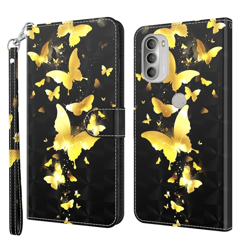 For Motorola Moto G51 5G 3D Painting Pattern TPU + PU Leather Phone Case(Gold Butterfly)
For Motorola Moto G51 5G 3D Painting Pattern TPU + PU Leather Phone Case(Gold Butterfly)
