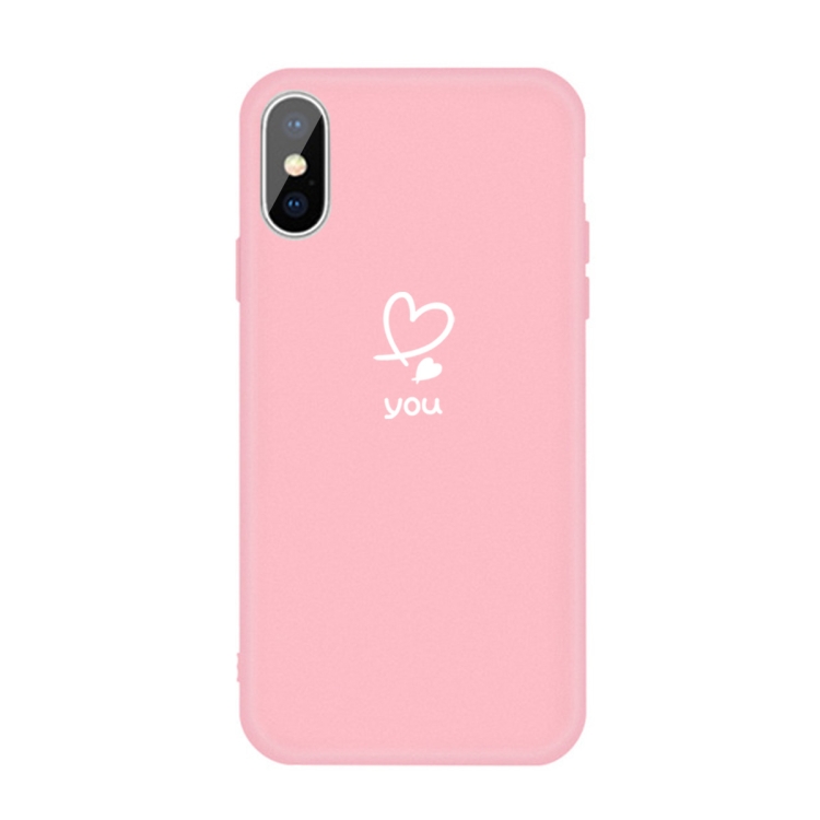 For iPhone X / XS Love-heart Letter Pattern Colorful Frosted TPU Phone Protective Case(Pink)
For iPhone X / XS Love-heart Letter Pattern Colorful Frosted TPU Phone Protective Case(Pink)