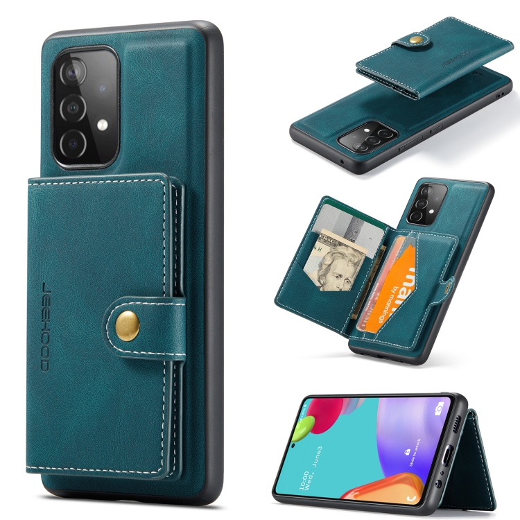 For Samsung Galaxy A53 5G JEEHOOD Retro Magnetic Detachable Phone Case with Wallet & Card Slot & Holder(Blue)
For Samsung Galaxy A53 5G JEEHOOD Retro Magnetic Detachable Phone Case with Wallet & Card Slot & Holder(Blue)
